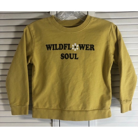 Tiny Whales Size 8 Wildflower Soul Yellow Sweatshirt - Picture 1 of 5
